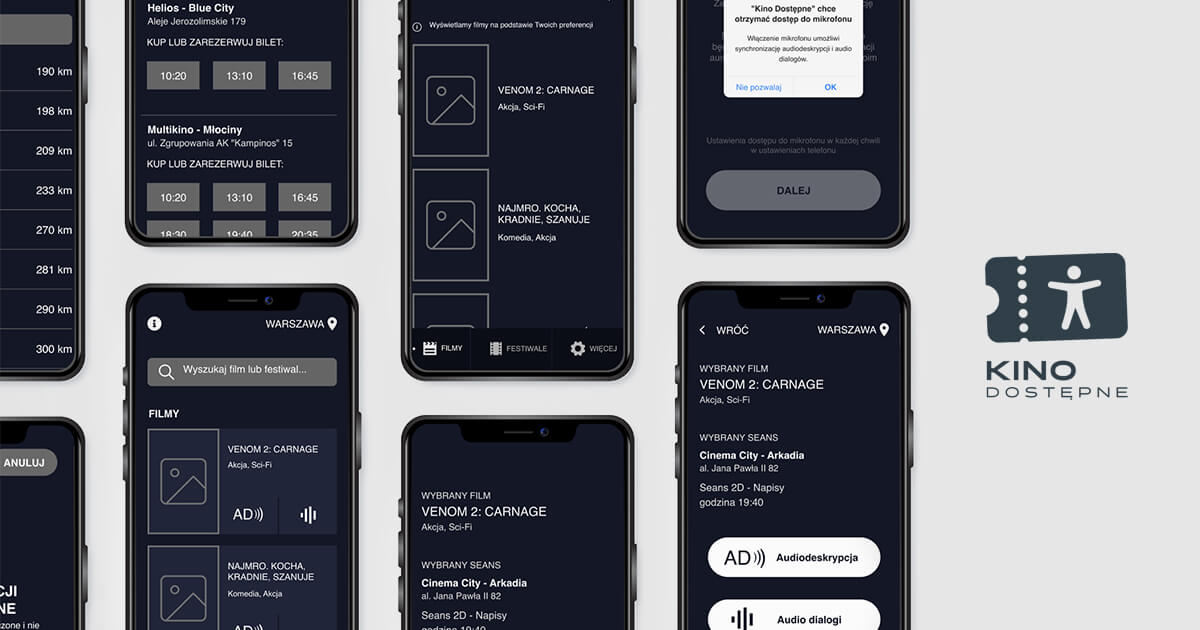 Kino Dostępne – aplikacja mobilna